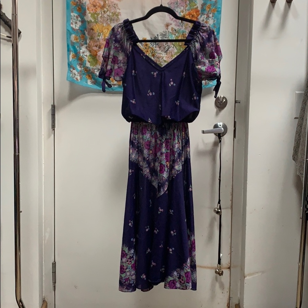 Vintage prairie floral print dress